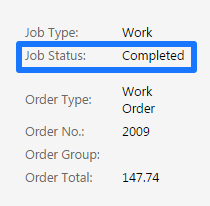 Check In - Job Completed
